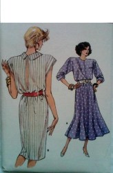 9601 EZ VOGUE BLOUSON STRT-FLARE DRESS LENGTHS PATTERN 8-18